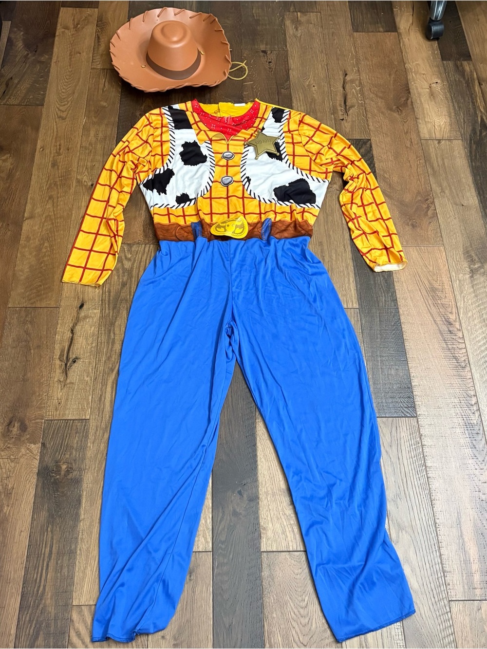 Disney Toy Story Woody One Piece Costume Jumpsuit Mens S Cowboy Sheriff